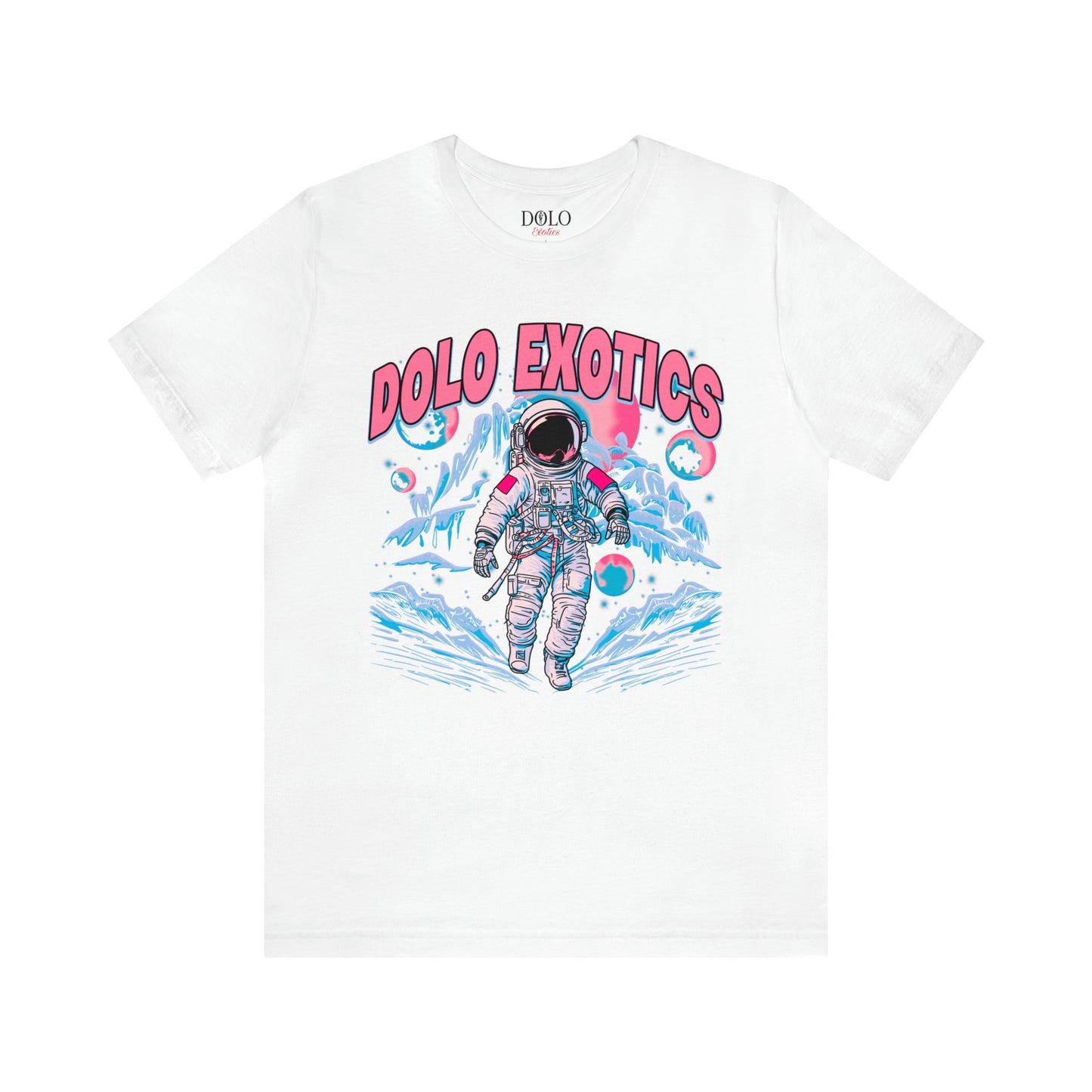 Dolo Exotics Astronaut in the Ocean Graphic T Shirt (Blue and Pink)