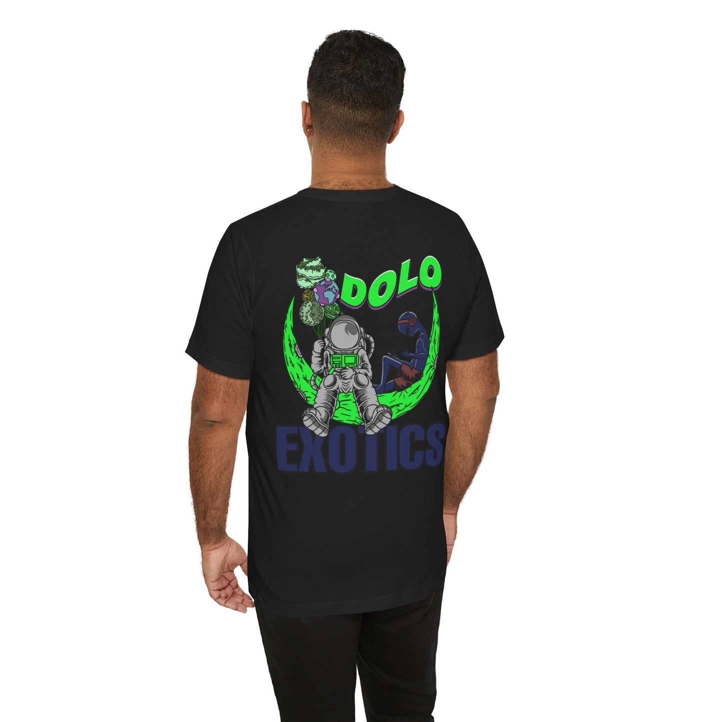 Dolo On The Moon Graphic T Shirt (Lime Green)