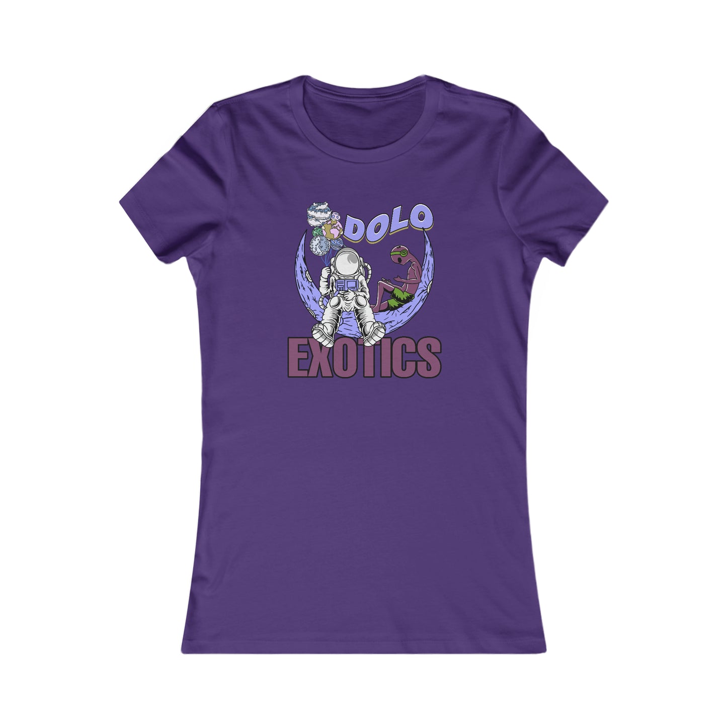 Women's Dolo on the Moon Graphic T Shirt (Purple Haze)