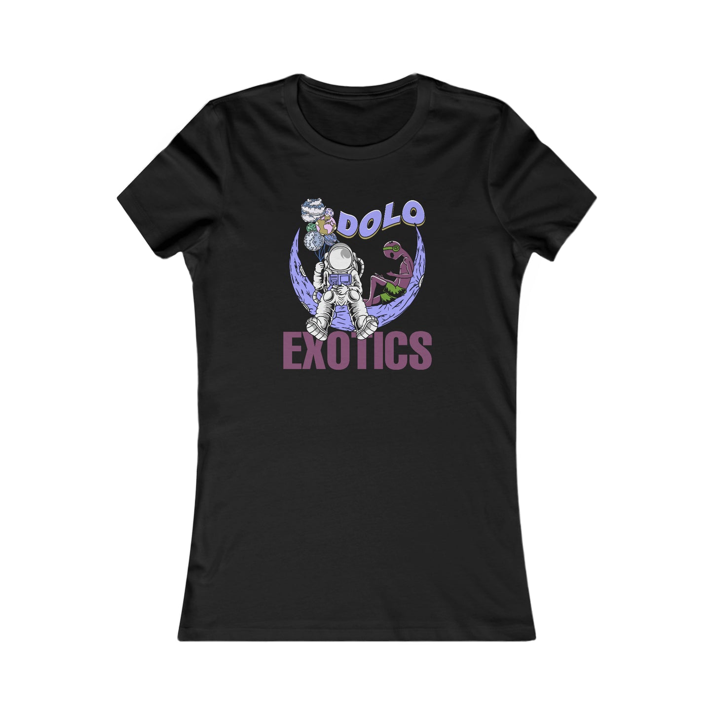 Women's Dolo on the Moon Graphic T Shirt (Purple Haze)