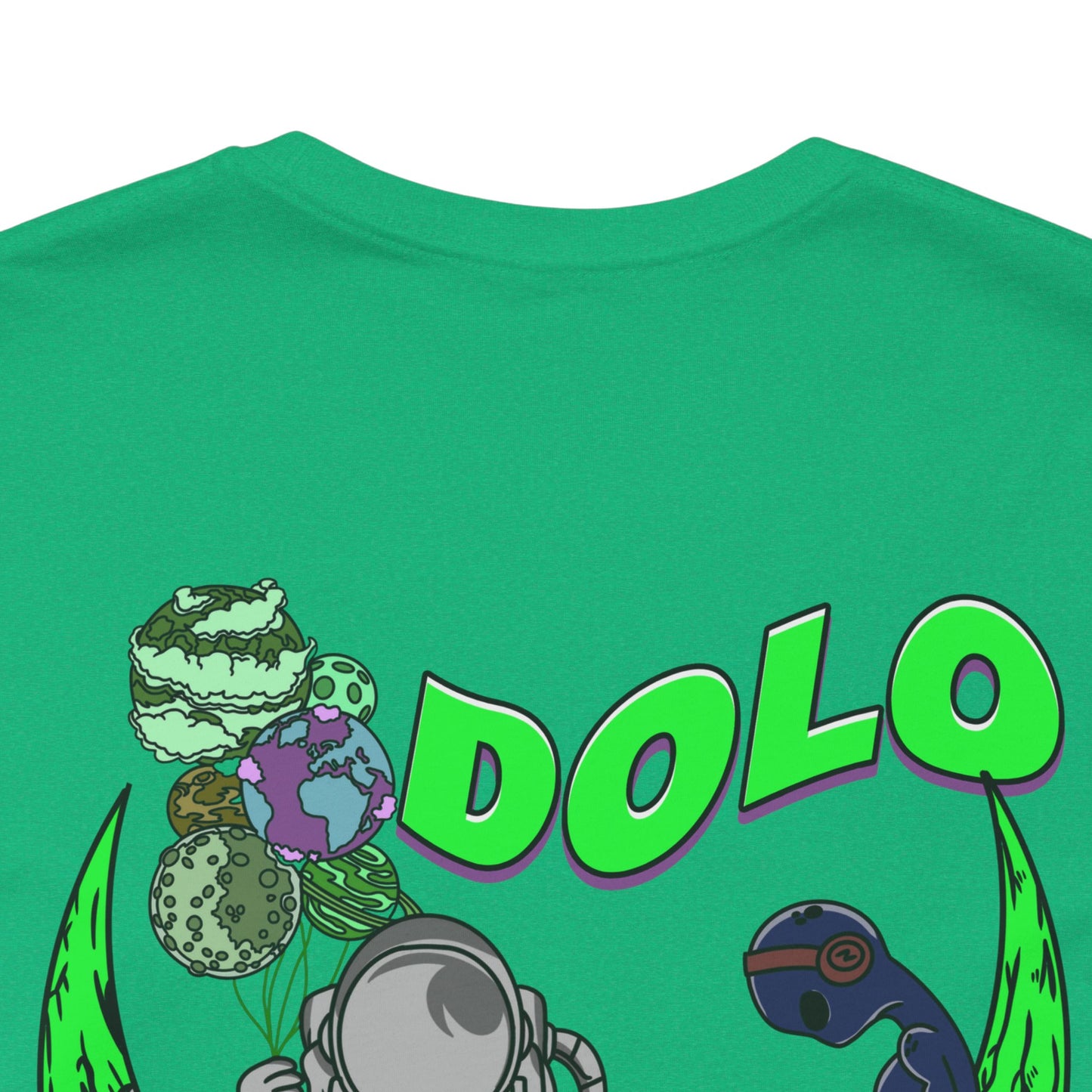 Dolo On The Moon Graphic T Shirt (Lime Green)