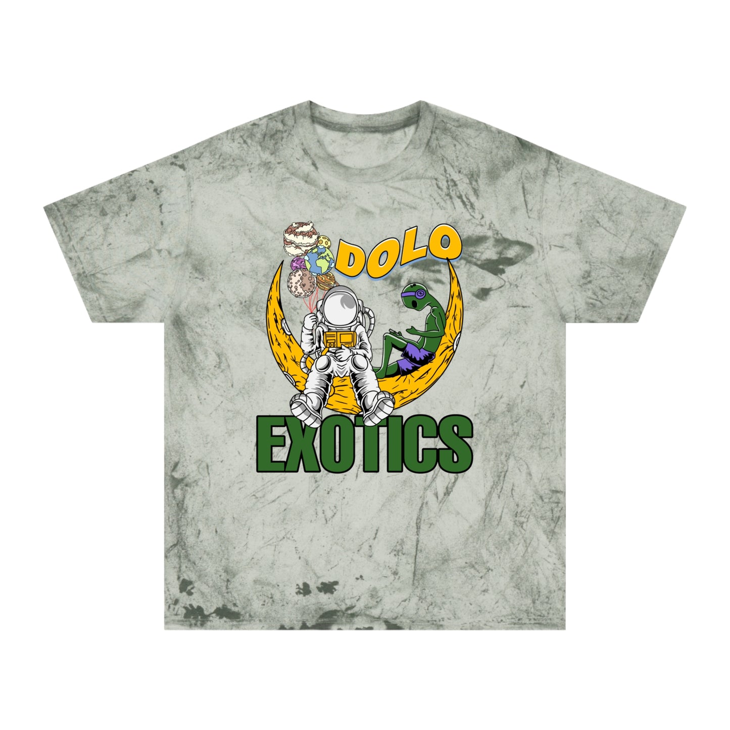 “Dolo on the Moon” Yellow Blended Dolo Exotics Graphic T Shirt