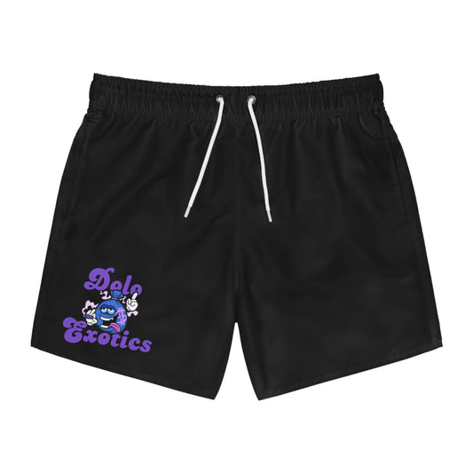 Dolo Exotics Purple "Blowing Money Bag" Swim Trunks