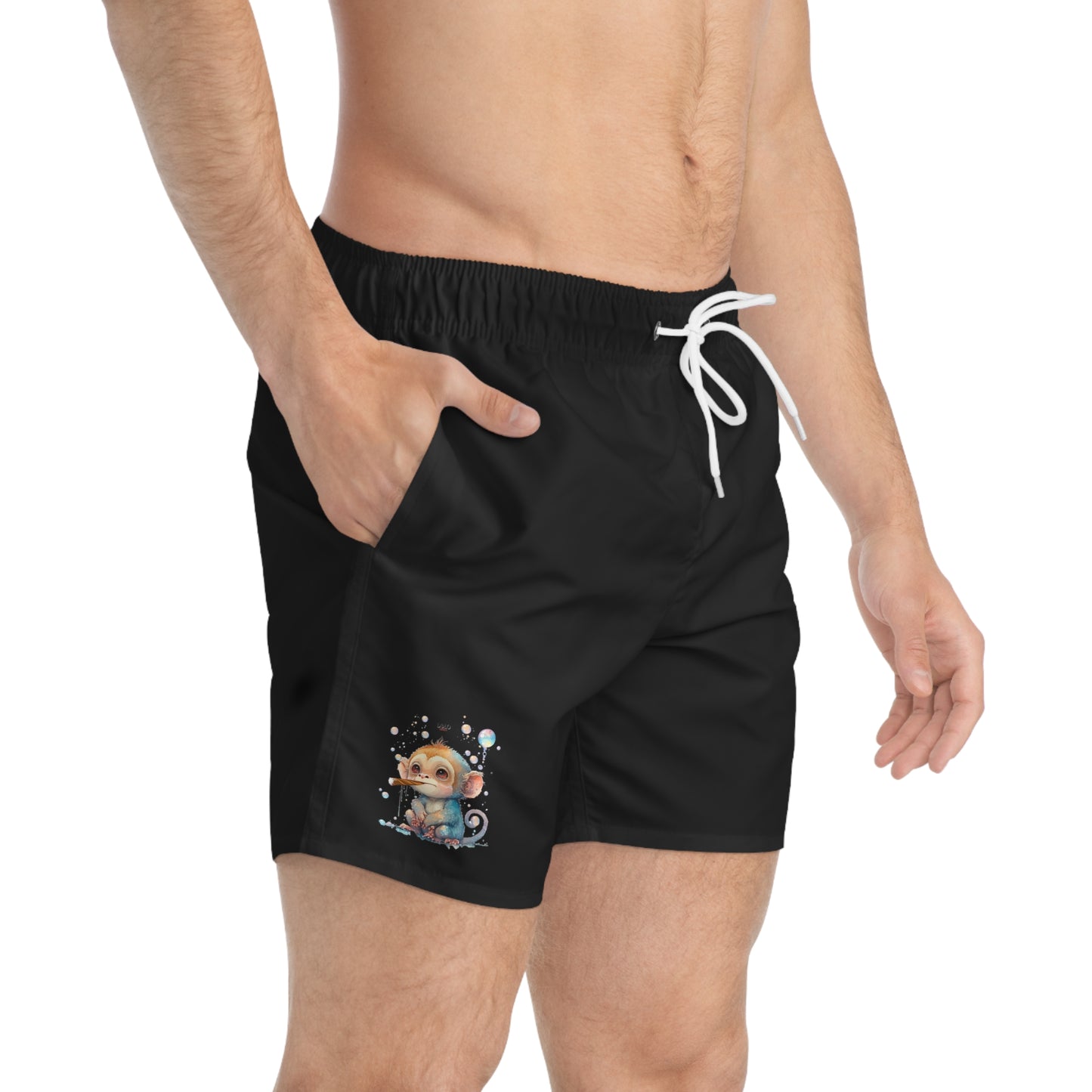 Dolo Exotics Black Monkey See Monkey Do Swim Trunks