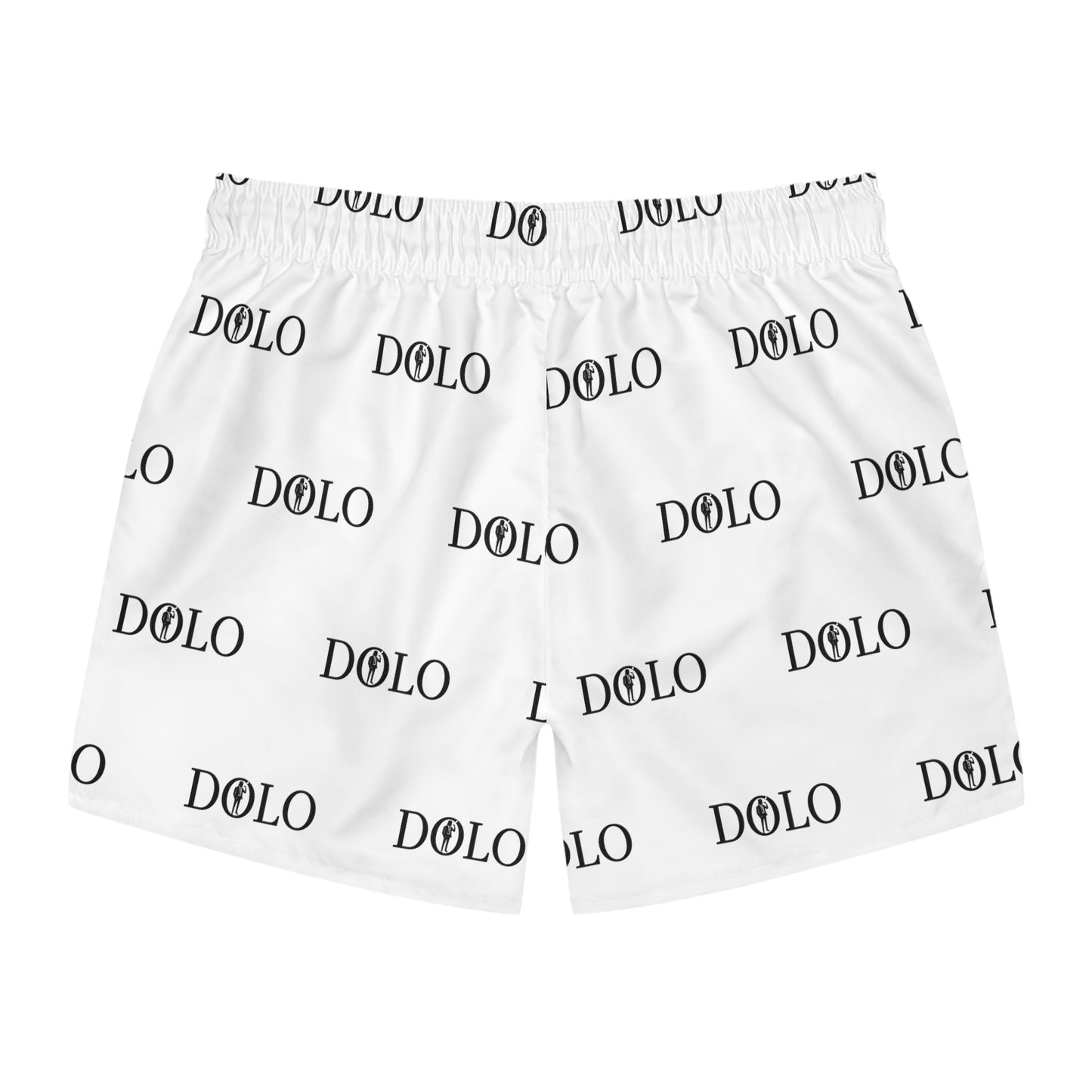 Dolo White and Black Swim Trunks