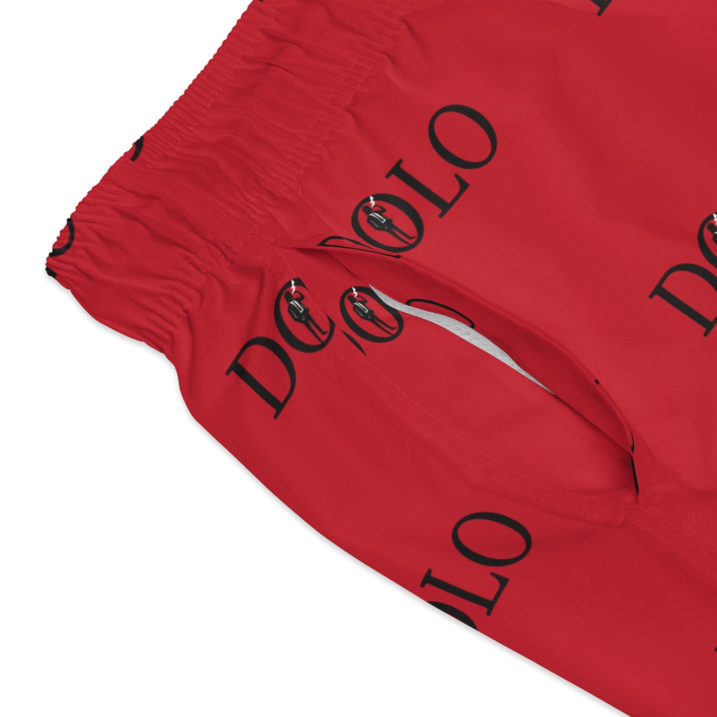 Dolo Red and Black Swim Trunks