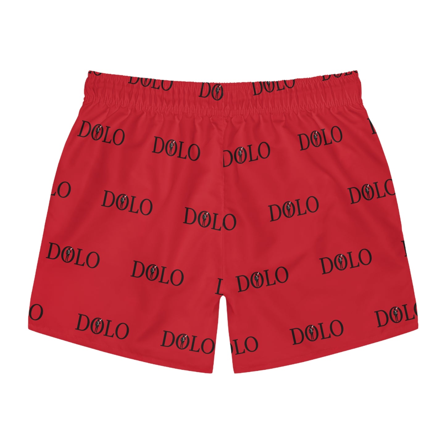 Dolo Red and Black Swim Trunks