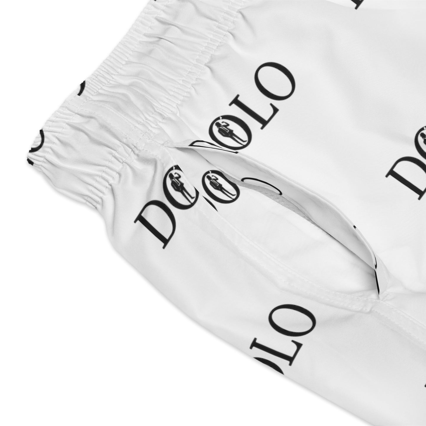 Dolo White and Black Swim Trunks