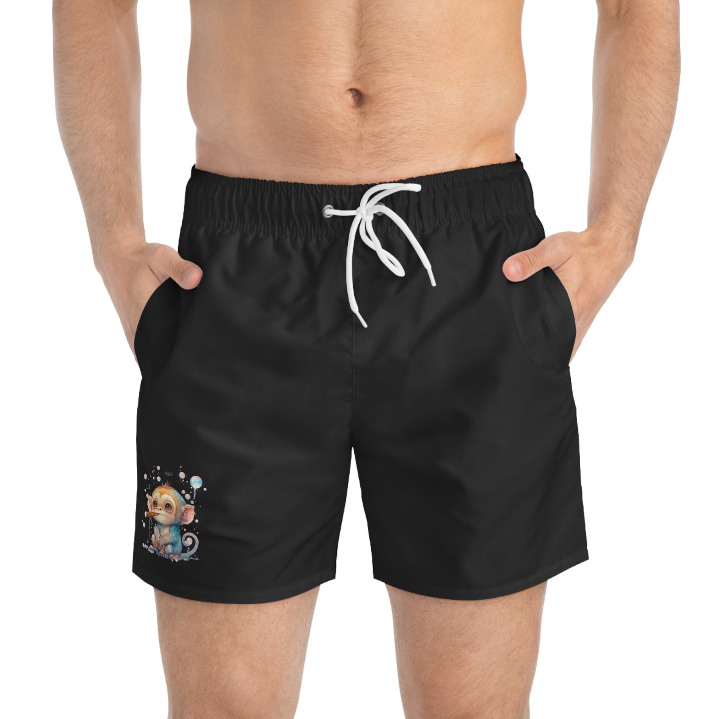 Dolo Exotics Black Monkey See Monkey Do Swim Trunks